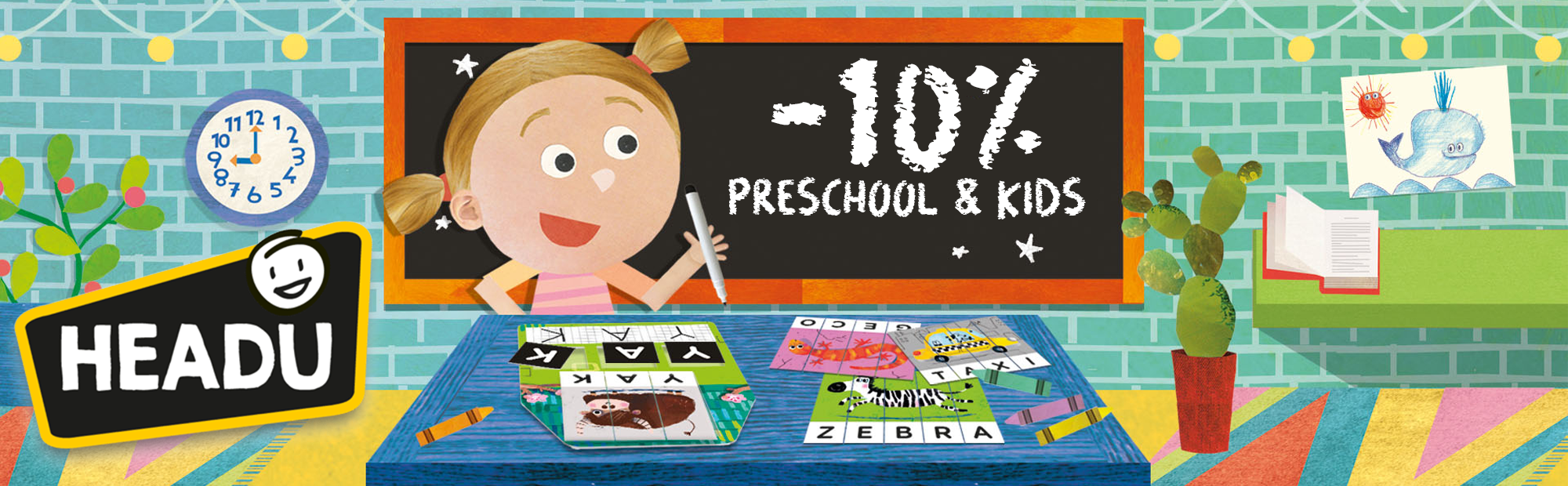 Banner Headu - Promotion on Preschool & Kids Educational Lines