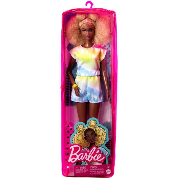Barbie - Fashionistas: Bionda Afro con Completo Multicolore