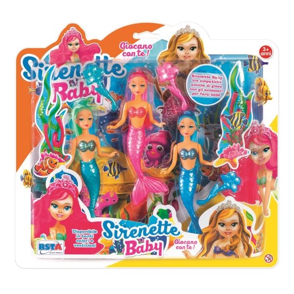 BLISTER 3 MERMAIDS 15 CM WITH ACC.RI