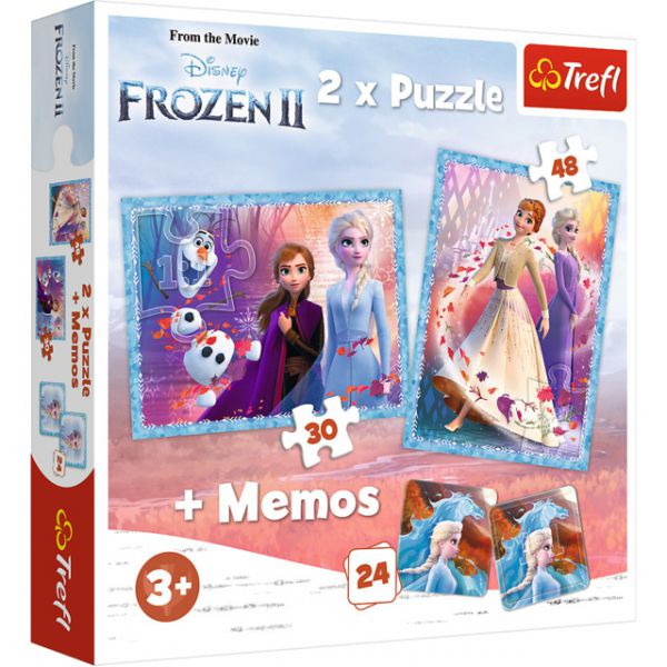Puzzle - 2 in 1 + memos - A mysterious land / Disney Frozen 2