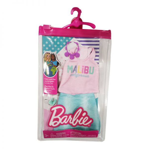 Barbie Complete Fashion Pack - Denim Skirt and Pink T-Shirt