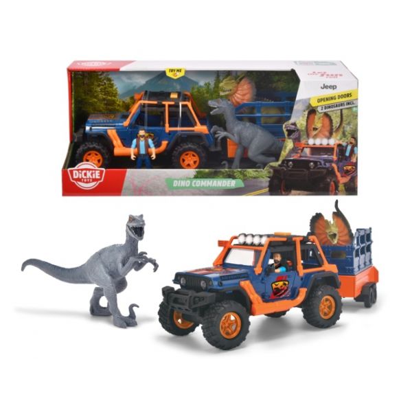 Dino Commander cm. 40 lights and sounds + 2 dinosaurs and character
