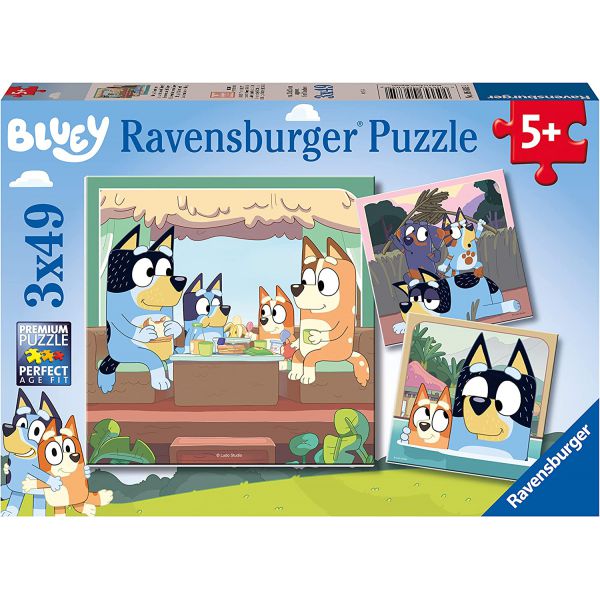 3 Puzzles of 49 Pieces - Bluey