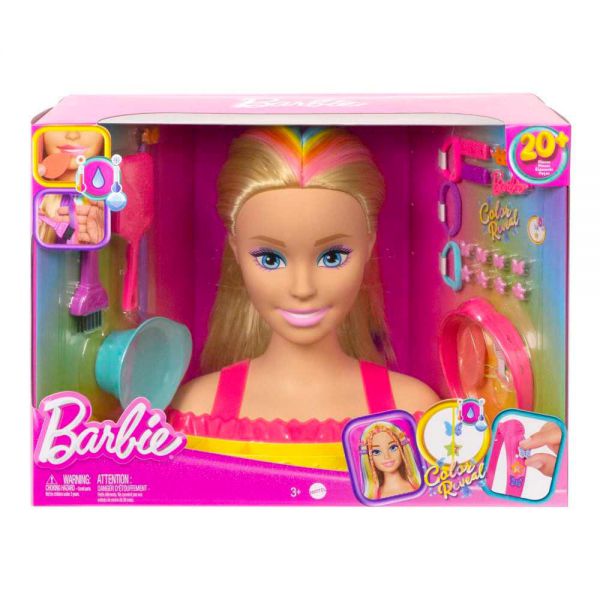 Barbie Styling Head Rainbow Hair
