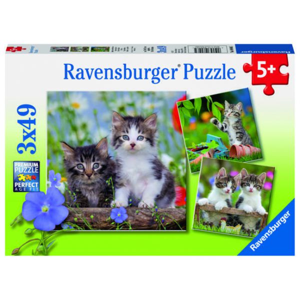 3 Puzzles of 49 Pieces - Kittens