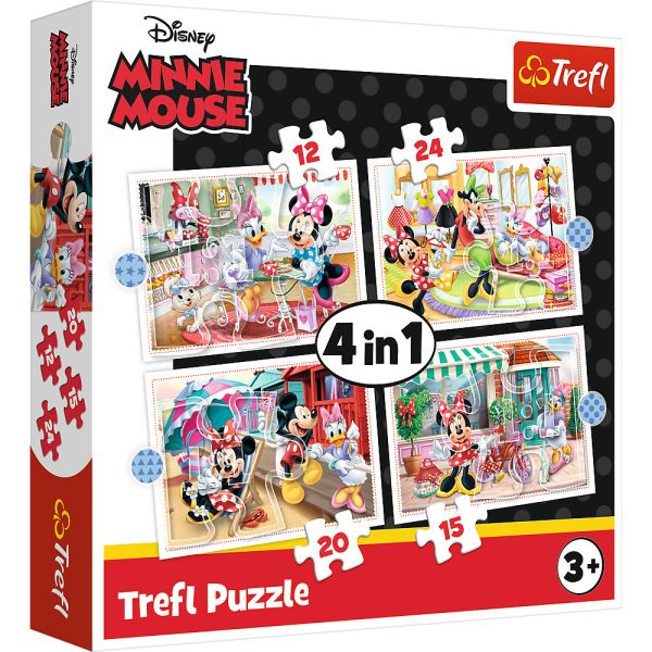 4 Puzzle in 1 - Disney: Minnie con gli Amici