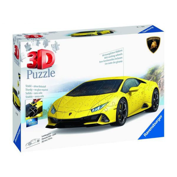 Puzzle da 156 Pezzi 3D - Lamborghini Huracán EVO Giallo