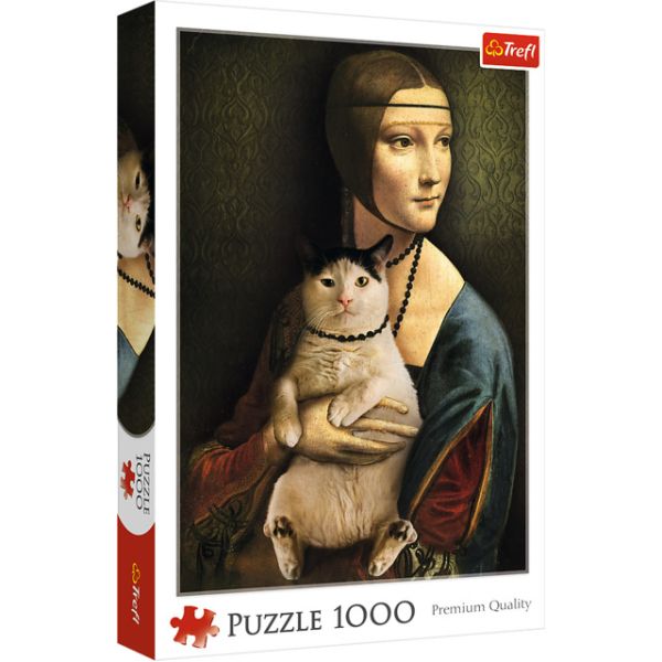Puzzles - "1000" - Lady with a cat