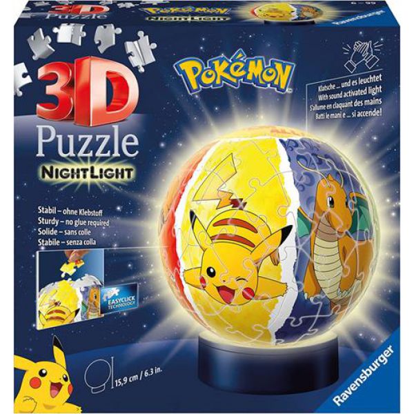 Puzzle 3D da 72 Pezzi - Nightlamp Pokemon