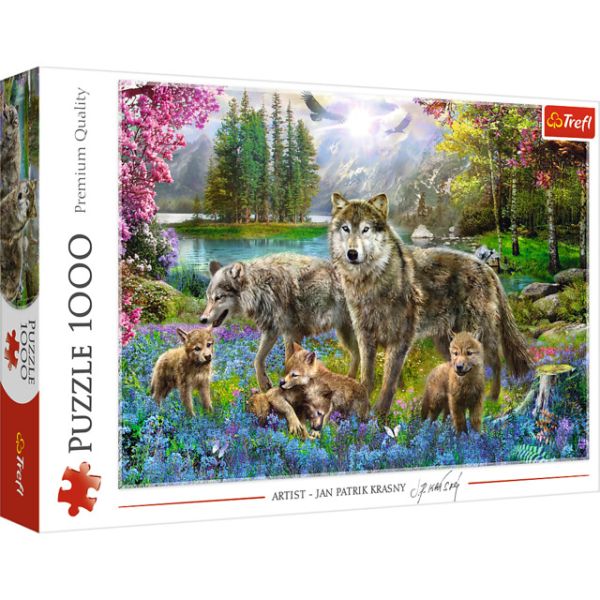 1000 Piece Puzzle - Wolf Family