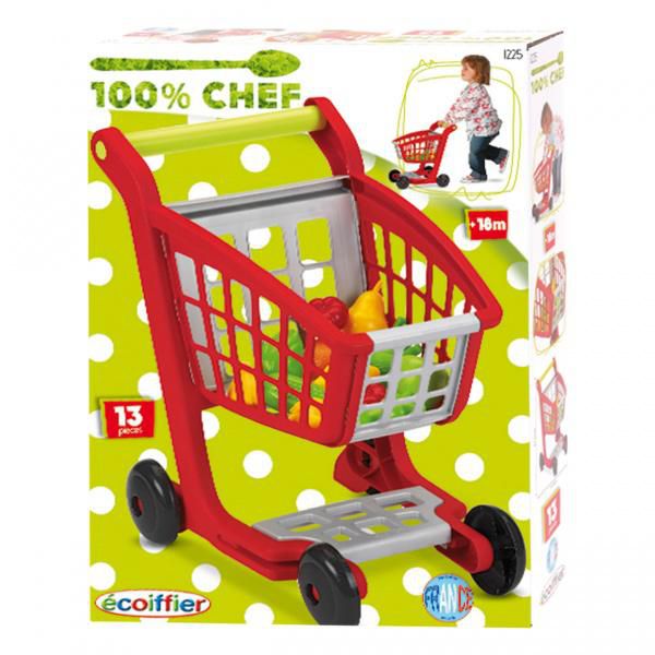 100% Chef Supermarket trolley with accessories 13 pcs