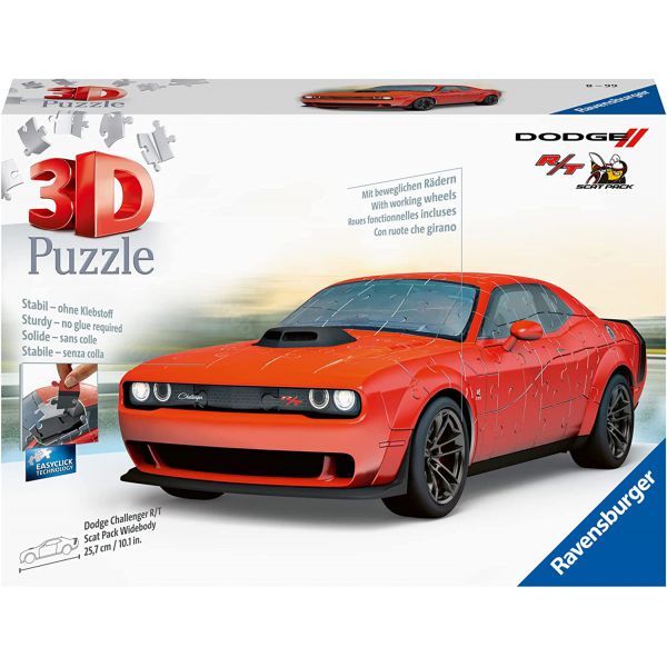Puzzle 3D da 108 Pezzi - Dodge Challenger Scat Pack Red