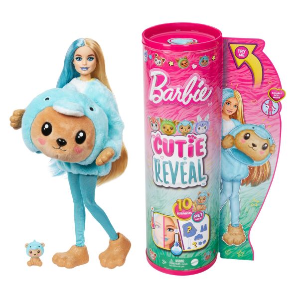 Barbie Cutie Reveal Puppy Friends Series - Dolphin Bear