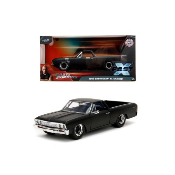 Fast &amp; Furious (FF10) El Camino 1:24 Scale Die-Cast, Freewheel Operation, Opening Parts