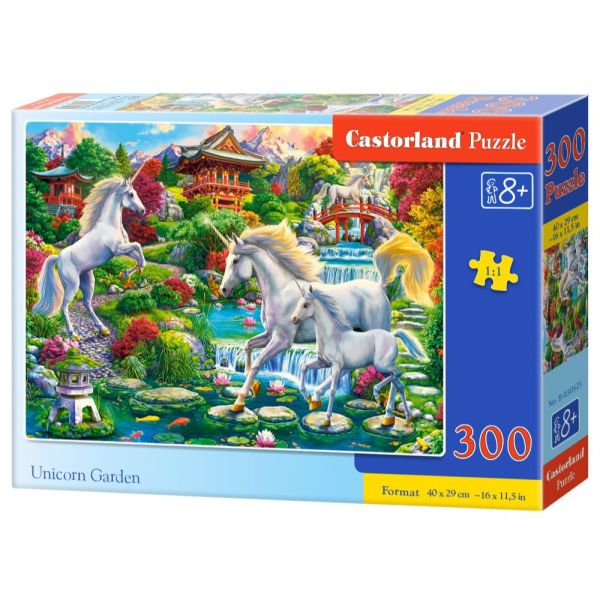 300 Piece Puzzle - Unicorn Garden