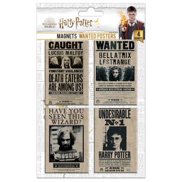 Harry Potter - Set of 4 Wanted Poster Magnets