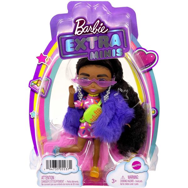 Barbie - Extra Minis: Bambola con Pelliccia Viola