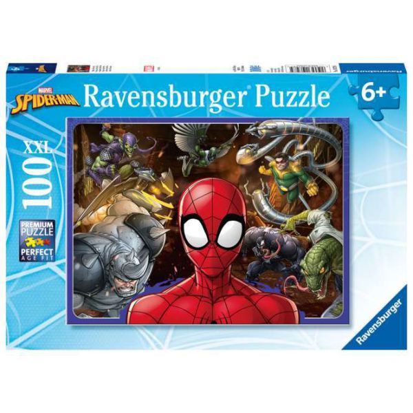 100 Piece XXL Puzzle - Spider-Man and Enemies