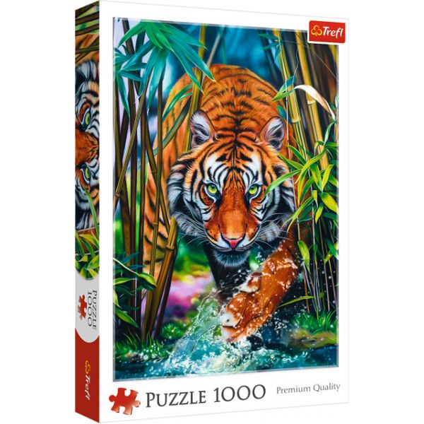 1000 Piece Puzzle - Grasping tiger