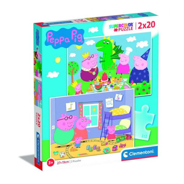 2 Puzzle da 20 pezzi - Peppa Pig