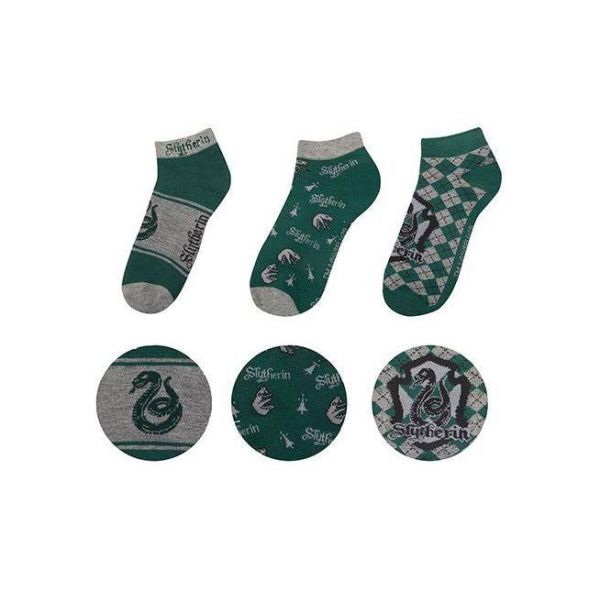 Set of 3 pairs of Slytherin low socks - Harry Potter