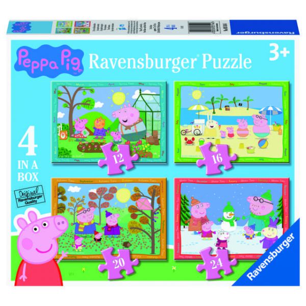 4 Puzzle in 1 - Peppa Pig: 4 Stagioni