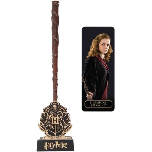 Penna bacchetta Hermione Granger e supporto - Scatola da 9 - Harry Potter