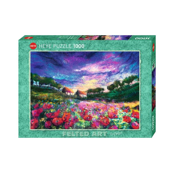 Puzzle 1000 pz - Sundown Poppies, Felted Art