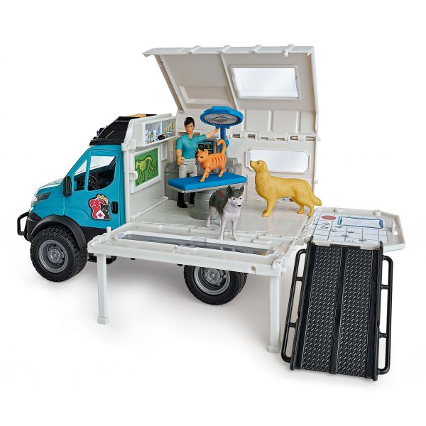 Animal Rescue Van with Iveco Van in scale 1:24, character, animals.
