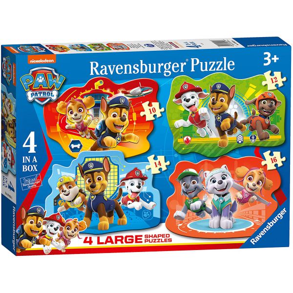 4 in 1 Shaped Puzzles - Paw Patrol