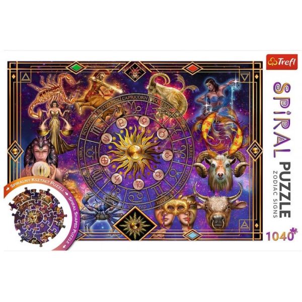 Puzzles - 1040 - Spiral Puzzle - Zodiac signs