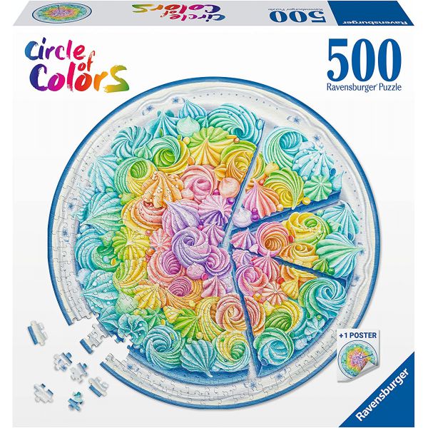 Puzzle da 500 Pezzi - Circle of Colors: Rainbow cake