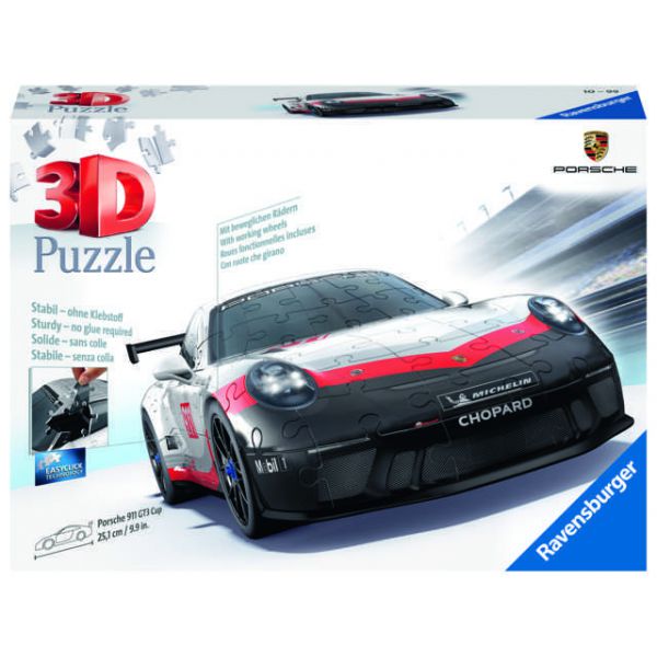 Puzzle da 108 Pezzi 3D Serie Midi - Porsche 911 GT3 Cup 