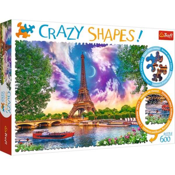 600 Piece Puzzle - Crazy Shapes: Sky over Paris