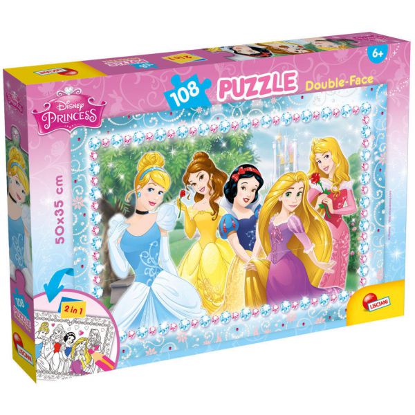 Puzzle da 108 Pezzi Double-Face - Disney Princess