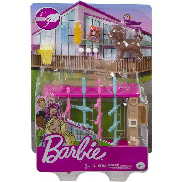 Barbie - Foosball Table with Accessories and Puppy