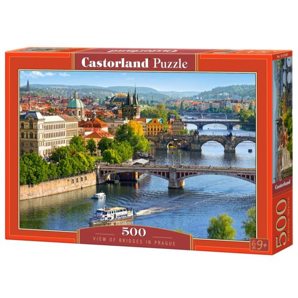 Puzzle da 500 Pezzi - Veduta dei Ponti di Praga