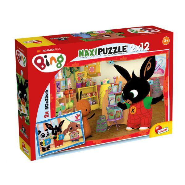 2 Puzzle 12 Pezzi Maxi - Bing: A Scuola