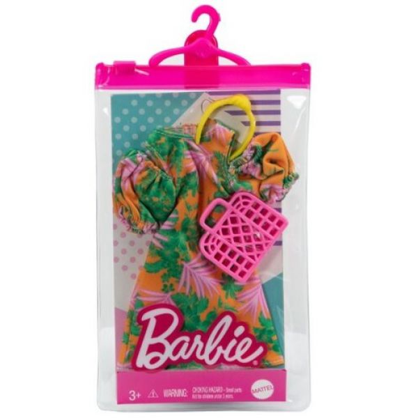 Barbie - Fashions Orange and Green Dress