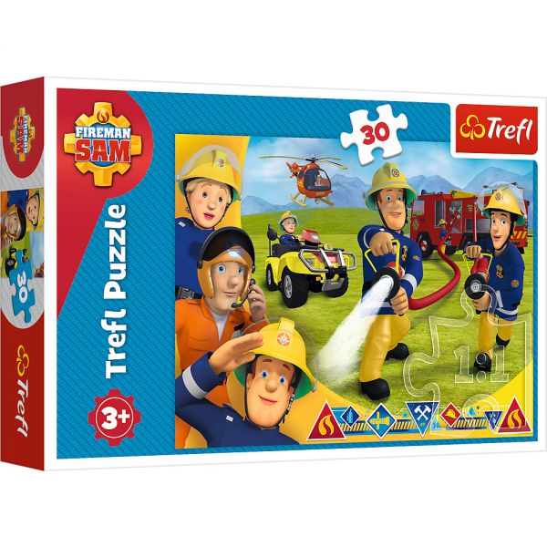Puzzle da 30 Pezzi - Sam il Pompiere: Pronto ad Aiutare