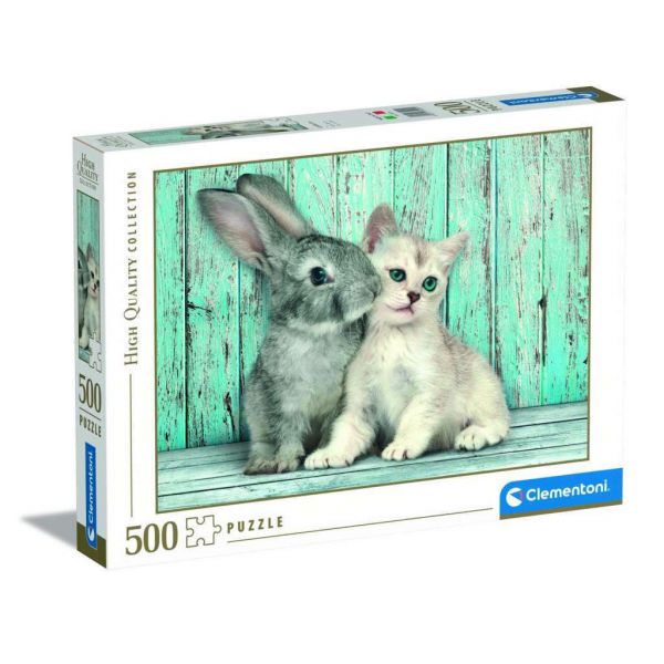 500 Piece Puzzle - Cat &amp; Bunny