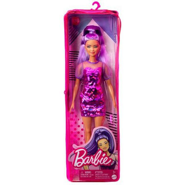 Barbie - Fashionistas: Capelli Viola e Vestito Rosa