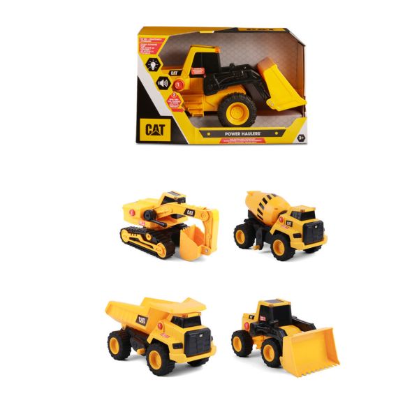 CAT - Work vehicles with lights and sounds with free wheels 30.5 cm the sounds change based on the movement of the vehicle mechanical operation 4 assorted batteries included