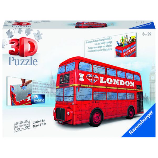 Puzzle da 216 Pezzi 3D Serie Midi - Bus Londinese