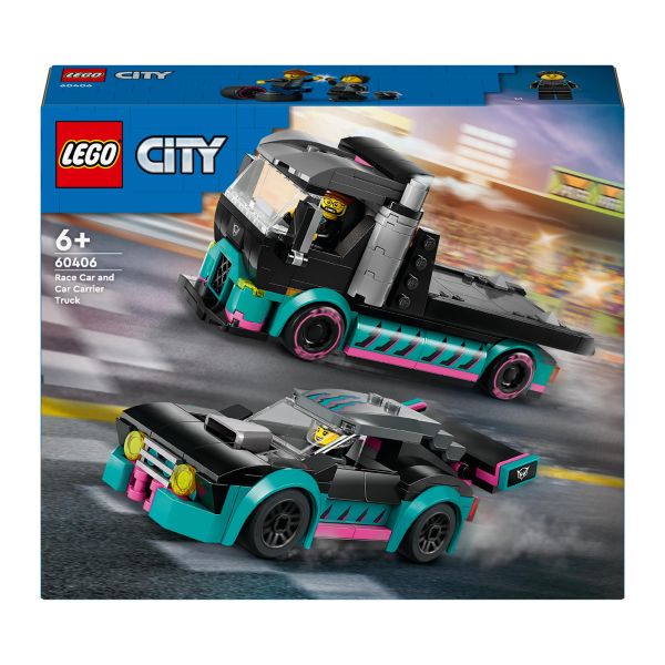 City - Racing car and transporter