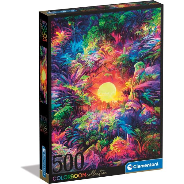 Puzzle da 500 Pezzi - Psychedelic Jungle Sunrise