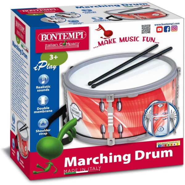 Double membrane drum with shoulder strap complete with Ø 25 cm drumsticks