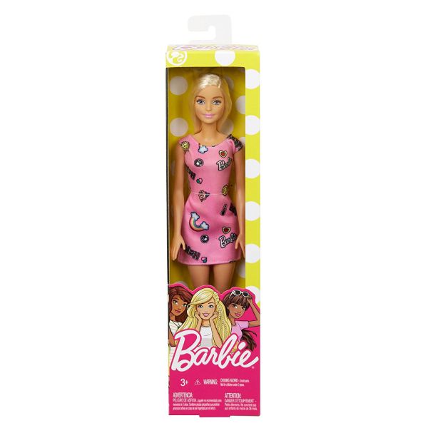Barbie - Doll With Pink Patterned Dress