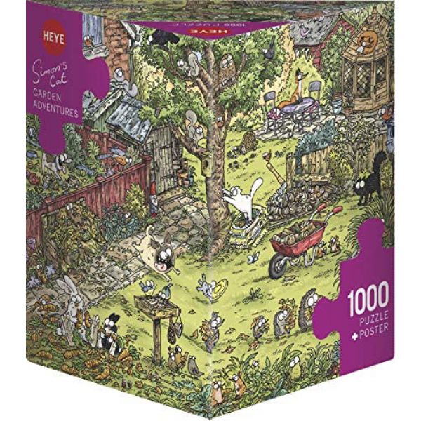 Puzzle 1000 pz Triangolare - Garden Adventures, Simon's Cat