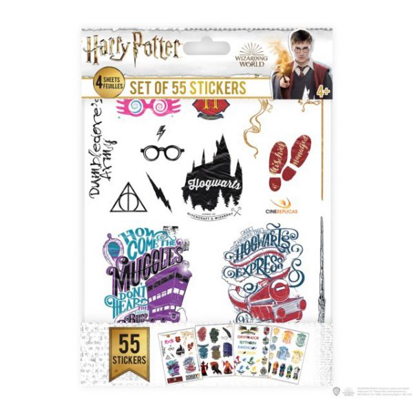 Set di 55 adesivi: Harry Potter